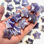 Amethyst Star Carving, Amethyst Gemstone Star, Amethyst Star, Flat Amethyst Star Carving, B-22