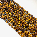 8mm Round Tiger Eye Bead, Tiger Eye Bead, Tiger Eye Bead Strand, 16” Tiger Eye Bead Strand