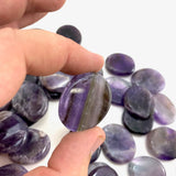Amethyst Worry Stone, Small Amethyst Smooth Stone, Healing Amethyst Stone, P-67