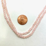 4mm Round Morganite Bead, Pink Morganite Bead, Morganite Bead Strand, 16” Morganite Bead Strand