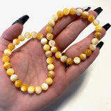 Gold Lip Pearl Round Bracelet, 7mm Gold Lip Pearl Bracelet, Quality Gold Lip Pearl Bracelet, A-03