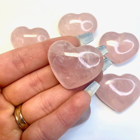 Rose Quartz Heart, Polished Rose Quartz Heart, Healing Rose Quartz Heart, B-10