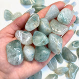 Chrysocolla Fusion Quartz, Chrysocolla in Quartz Tumbled Stone, Tumbled Quartz Chrysocolla, P-115