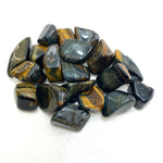 Multi Tiger Eye Tumble, Tumbled Blue and Gold Tiger Eye, Blue Tigers Eye, T-93