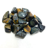Multi Tiger Eye Tumble, Tumbled Blue and Gold Tiger Eye, Blue Tigers Eye, T-93