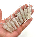 Quartz Orgonite Pendant, Double Terminated Quartz Pendant, Quartz Chips in Resin, Quartz Pendant