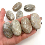 NEW Belomorite Worry Stone, Russian Moonstone, Belomorite Flat Stone, Belomorite Palm, P-56