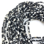 4mm Round Zebra Jasper Bead, Zebra Jasper Bead, Zebra Jasper Bead Strand, 16” Zebra Jasper Bead Strand