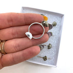 Sterling Silver Pyrite Ring, Dainty Pyrite Ring, Sterling Silver, Pyrite Ring