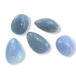 Chalcedony Palm Stone, Blue Chalcedony from Turkey, Polished Blue Chalcedony, T-175