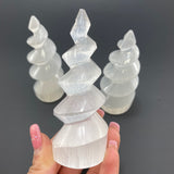 Mini Selenite Spiral, Polished Selenite Spiral, Selenite Unicorn Spiral, Selenite Swirl