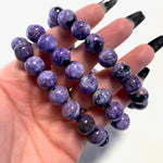 Charoite Round Bracelet, 10-12mm Charoite Bracelet, Quality Charoite Bracelet, A-01