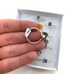 Sterling Silver Blue Kyanite Ring, Dainty Kyanite Ring, Sterling Silver, Blue Kyanite Ring