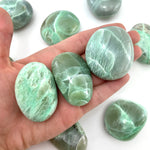 Garnierite Pebble, Garnierite Palm Stone, Healing Garnierite, Polished Garnierite