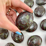 Dragonblood Jasper Palm Stone, Smooth Dragonblood Jasper, Healing Dragonblood Jasper Palm