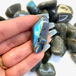 Flashy Labradorite Tumbled Stone, Medium Labradorite Tumble, Quality Labradorite Tumble, Flashy Labradorite Pocket Stone, P-51
