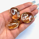 Topaz Aura Quartz, Treated Quartz Tumble, Tumbled Aura Quartz, Tan Aura Quartz, P-190