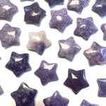 Lepidolite Star Carving, Lepidolite Gemstone Star, Lepidolite Star, Flat Lepidolite Star Carving, B-24