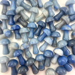 1" Blue Quartz Mushroom, Small Blue Quartz Mushroom, Blue Quartz Carving, Mushroom Carving Blue Quartz, P-122