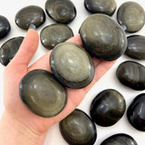 Goldsheen Obsidian Palmstone, Polished Goldsheen Obsidian, Smooth Goldsheen Obsidian Palm