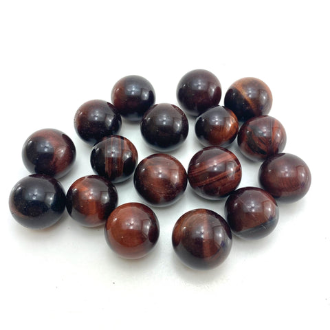 Mini Red Tigers Eye Sphere, Small Red Tiger Eye Sphere, Round Red Tiger Eye, P-42