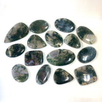 Green Moss Agate Cabochon, Quality Green Moss Cabochon, 25g or 100g Green Moss Cabochon, Wholesale Green Moss Cabochon
