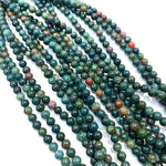 4mm Round Bloodstone Bead, Bloodstone Bead, Bloodstone Bead Strand, 16” Bloodstone Bead Strand