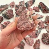 Raw Rhodonite from Brazil, Natural Rhodonite Stone, Bright Rhodonite Crystal, Rough Rhodonite Brazil