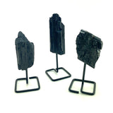 Black Tourmaline Stand, Rough Tourmaline on a stand, Black Tourmaline Specimen