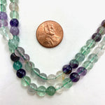 6mm Round Fluorite Bead, Fluorite Bead, Fluorite Bead Strand, 16” Fluorite Bead Strand