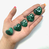 Small Malachite Heart, Polished Malachite Heart, Natural Malachite Heart, B-54