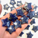 Sodalite Star Carving, Sodalite Gemstone Star, Sodalite Star, Flat Sodalite Star Carving, B-23