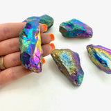 Titanium Aura Quartz, Raw Quartz with Titanium Aura, Titanium Raw Quartz, C-37