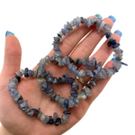 Iolite Gemstone Bracelet, Iolite Bracelet, Iolite Chip Bracelet