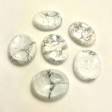 Howlite Worry Stone, Healing Howlite Worry Stone, Smooth Howlite Worry Stone, A-45