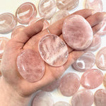 Rose Quartz Worry Stone, Healing Rose Quartz Worry Stone, Smooth Rose Quartz Worry Stone, A-11