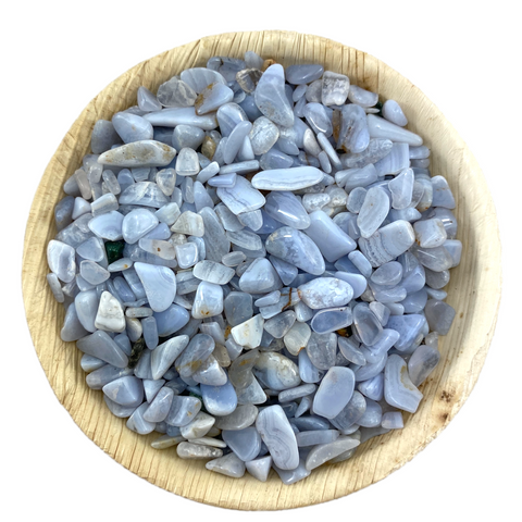 Blue Lace Agate Chips, 25 grams of Blue Lace Agate, Small Blue Lace, Tumbled Blue Lace