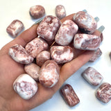 Strawberry Calcite Tumbled Stone, Tumbled Strawberry Calcite, Polished Strawberry Calcite from Mexico, P-100