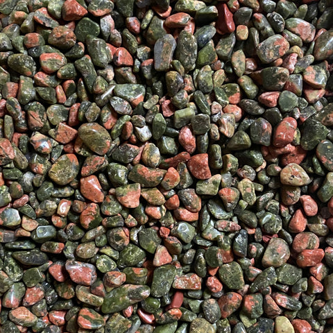 1lb Unakite Chips, Bulk Unakite Chips, Wholesale Unakite Chips