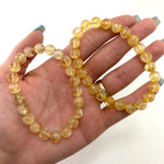 8mm Citrine Bracelet, Round Citrine Bracelet, Citrine Gemstone Bracelet, GC-43