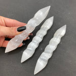Double Terminated Selenite Wand, Selenite Wand, Double Terminated Selenite Spiral